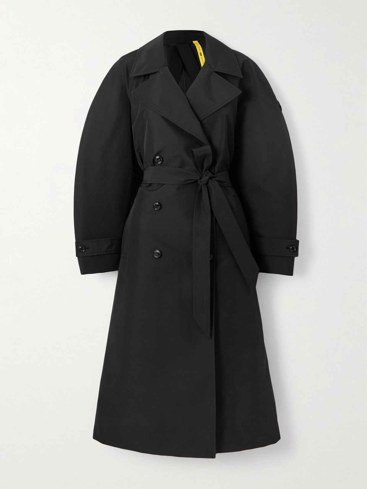 Edward Enninful Zake belted double-breasted shell trench coat