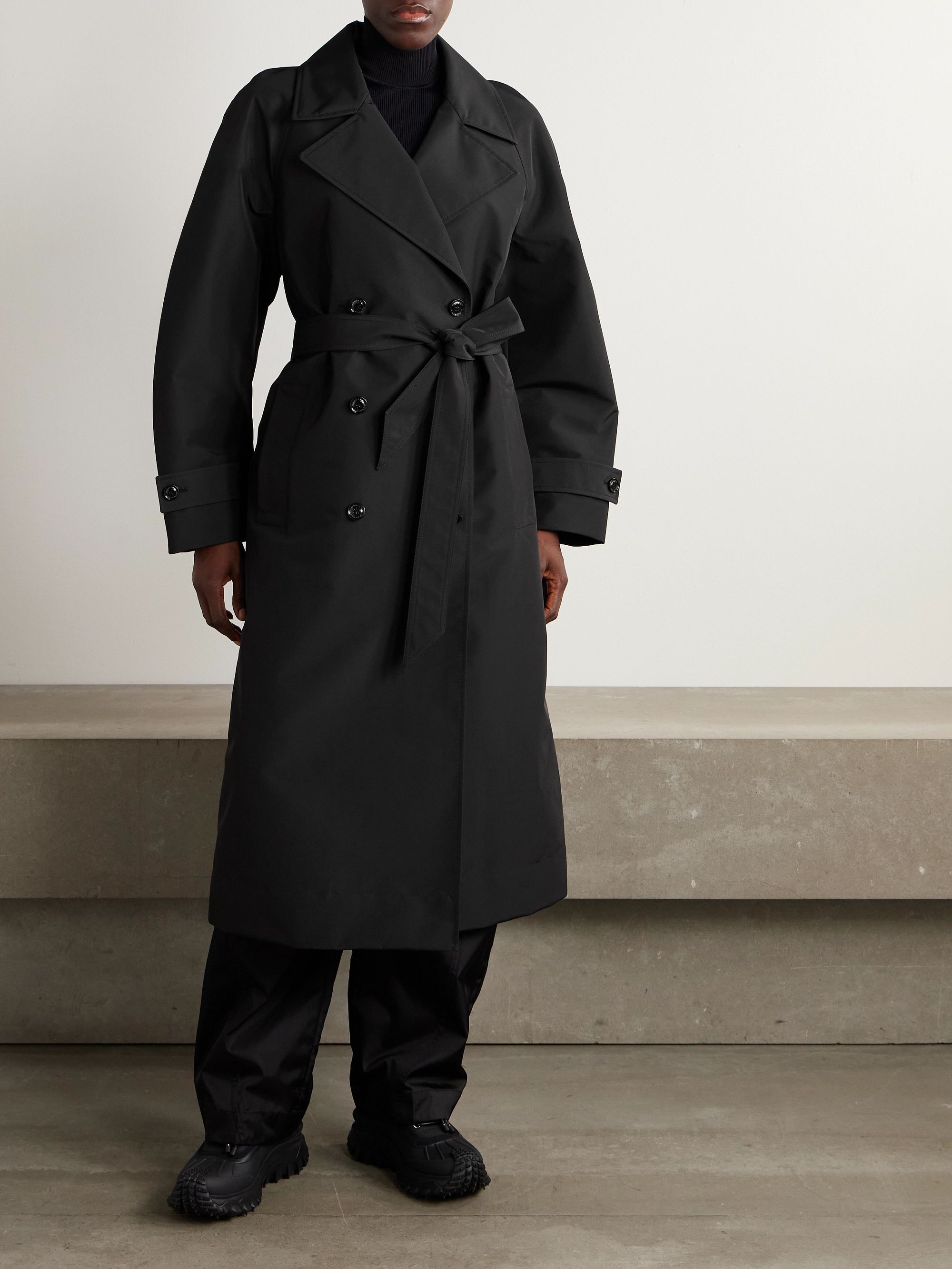 MONCLER GENIUS + Edward Enninful Zake belted double-breasted shell trench coat