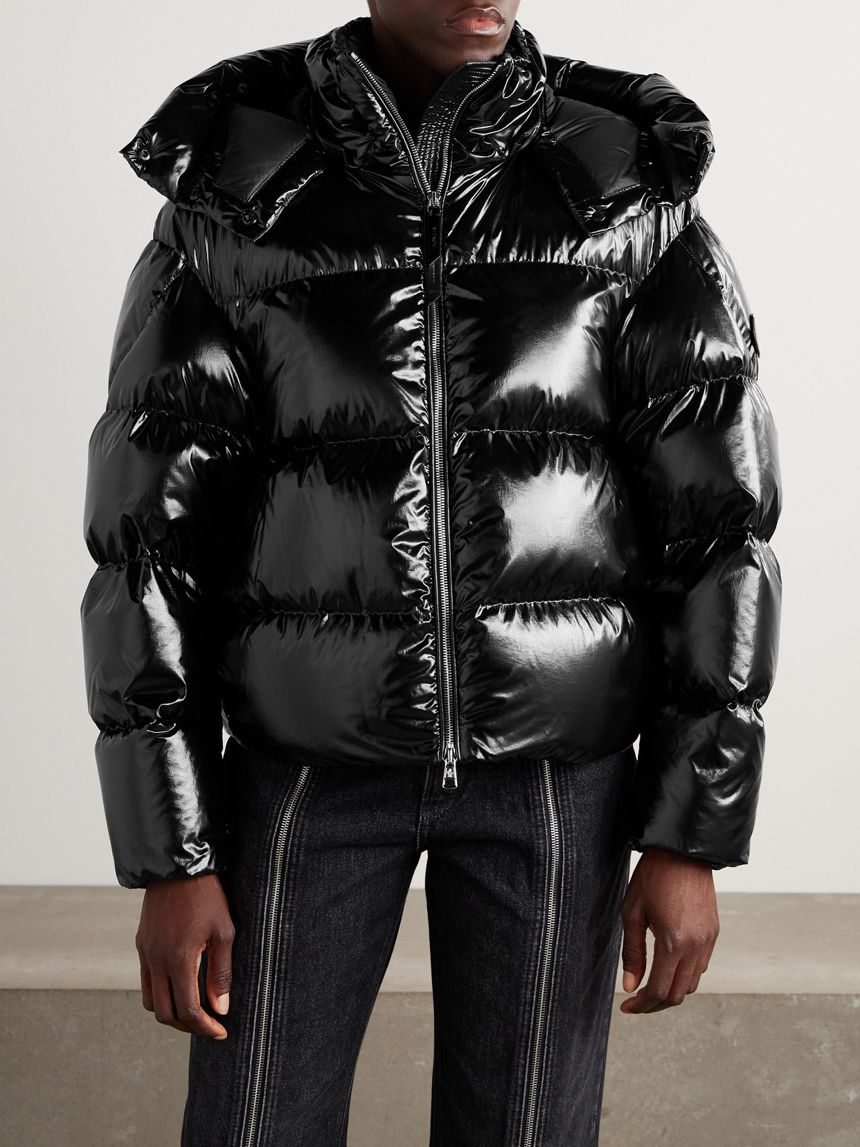Moncler Genius Lothar Hooded Quilted Shell Down Jacket In Black