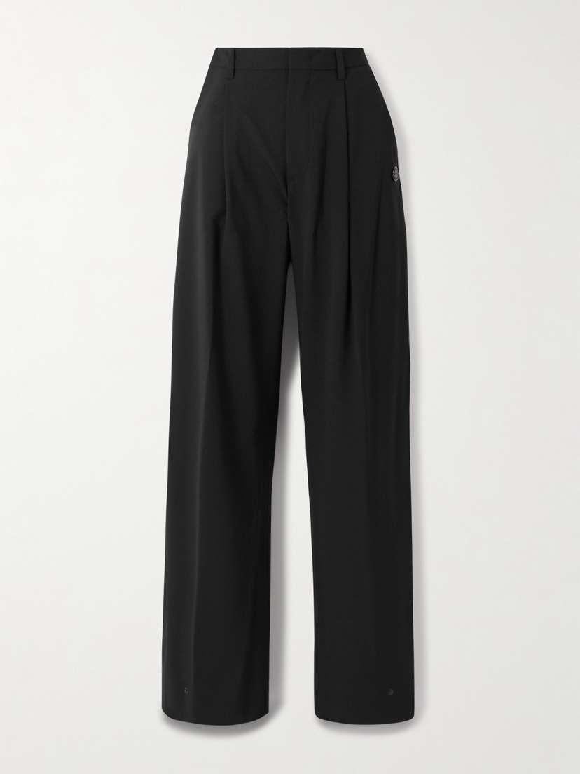 Moncler Genius + Edward Enninful Pleated Woven Wide-leg Pants