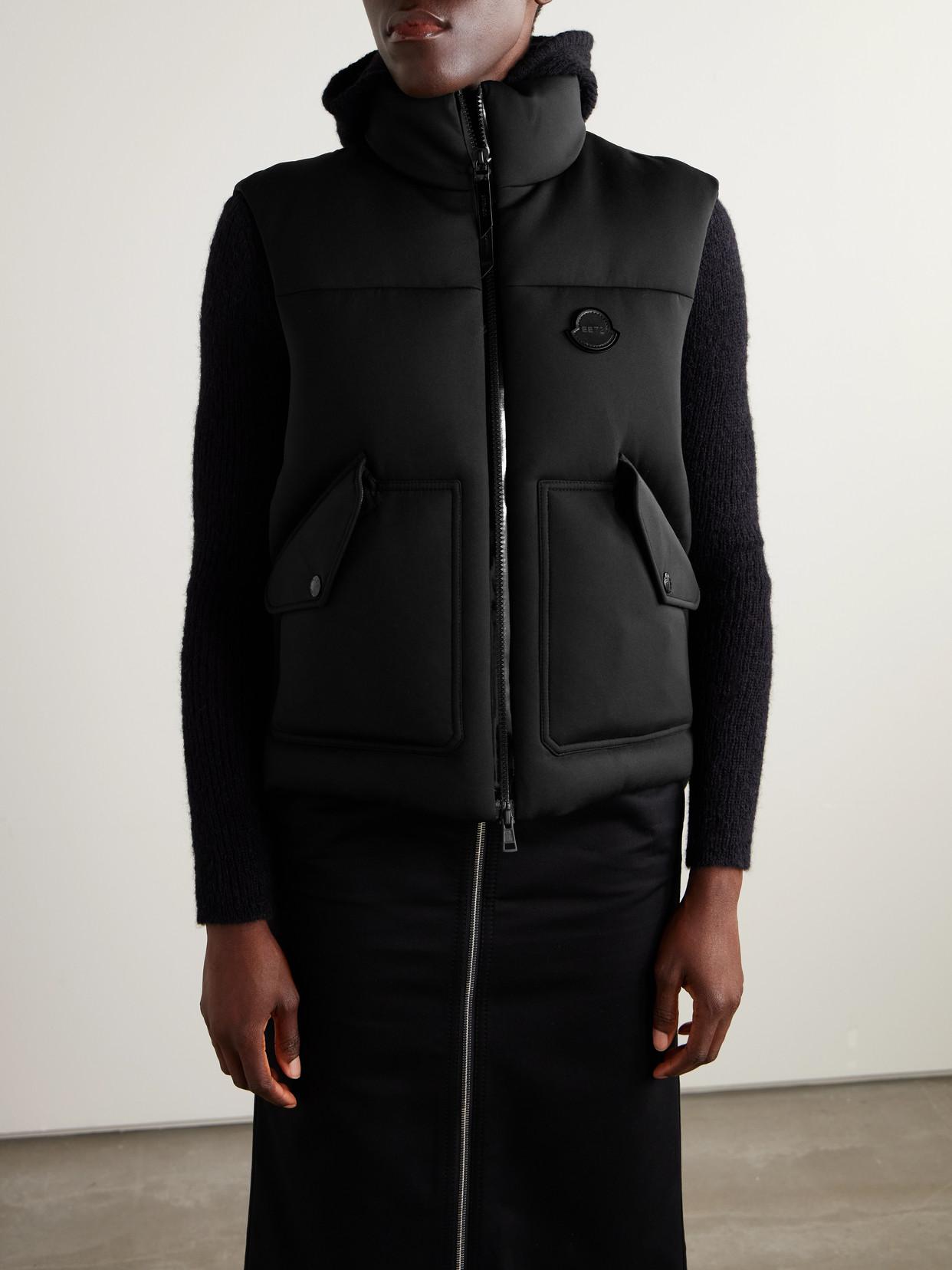 Moncler Genius Moncler X Edward Enninful Otis Oversized Down Vest In Black