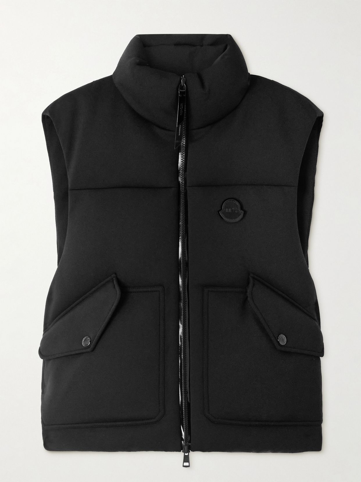 Edward Enninful appliquéd quilted scuba down vest