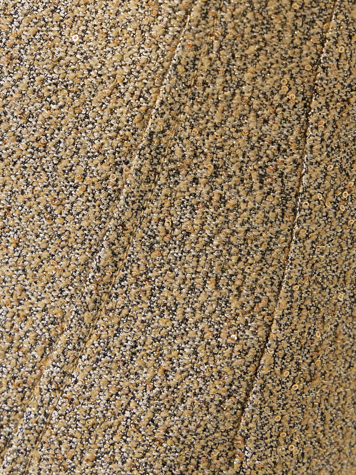 Emilia Wickstead Kerina Strapless Sequined Metallic Tweed Bustier Top In Gold