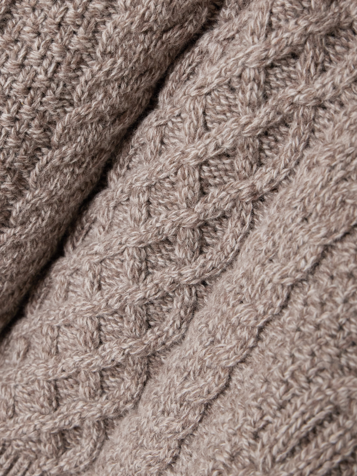 Emilia Wickstead Emory Cropped Cable-knit Wool-blend Sweater In Brown