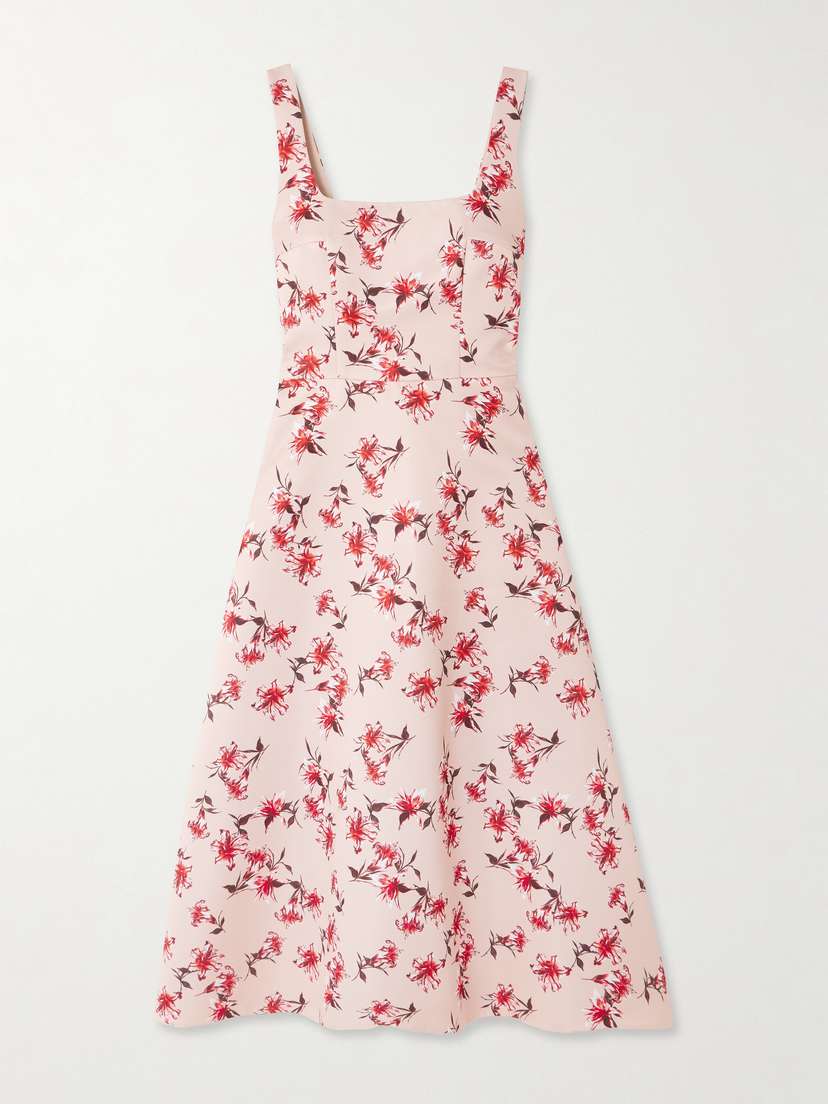 Emilia Wickstead Shiloh Floral-print Faille Midi Dress