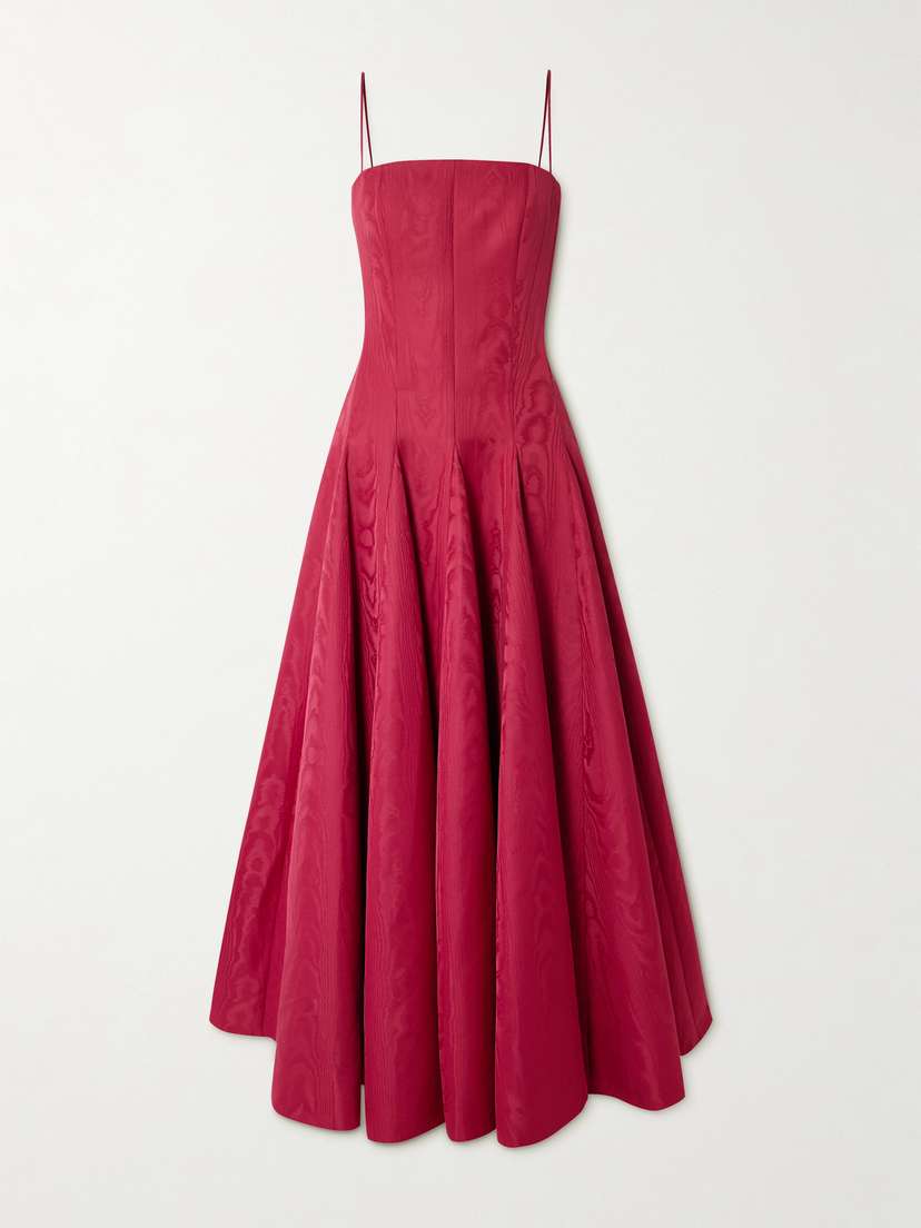 Emilia Wickstead Gracia Pleated Recycled-moire Gown