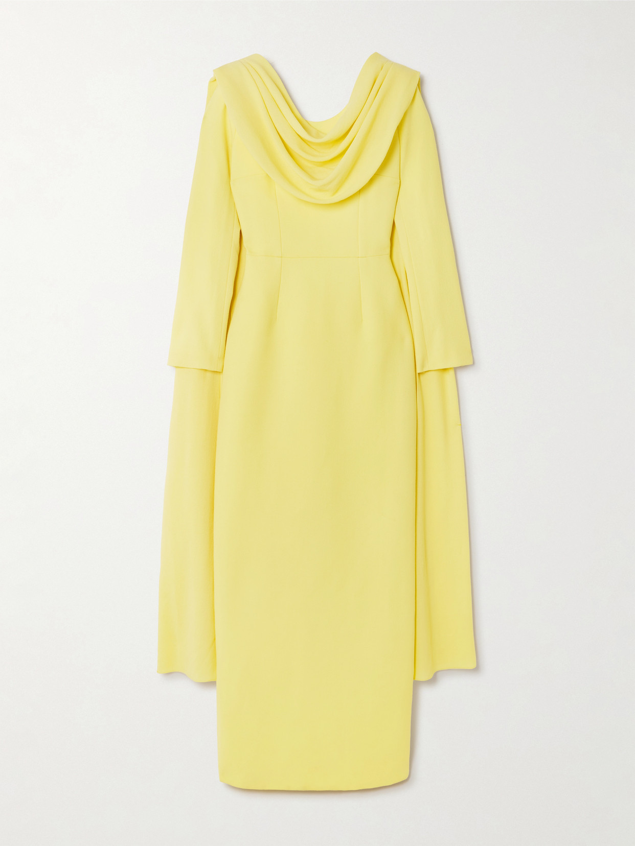 Emilia Wickstead - Zaira Draped Wool-crepe Gown - Yellow