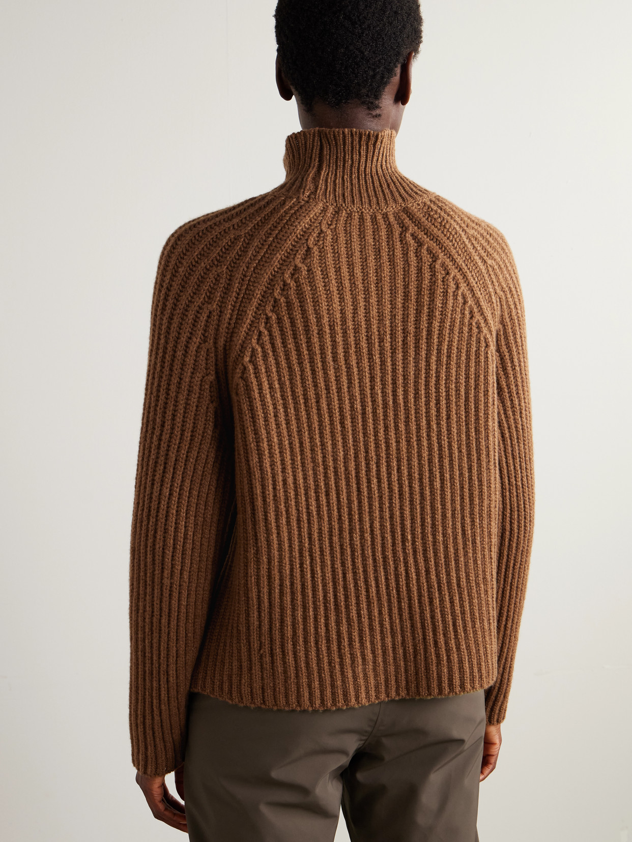 Athos Ribbed Cashmere Turtleneck Sweater