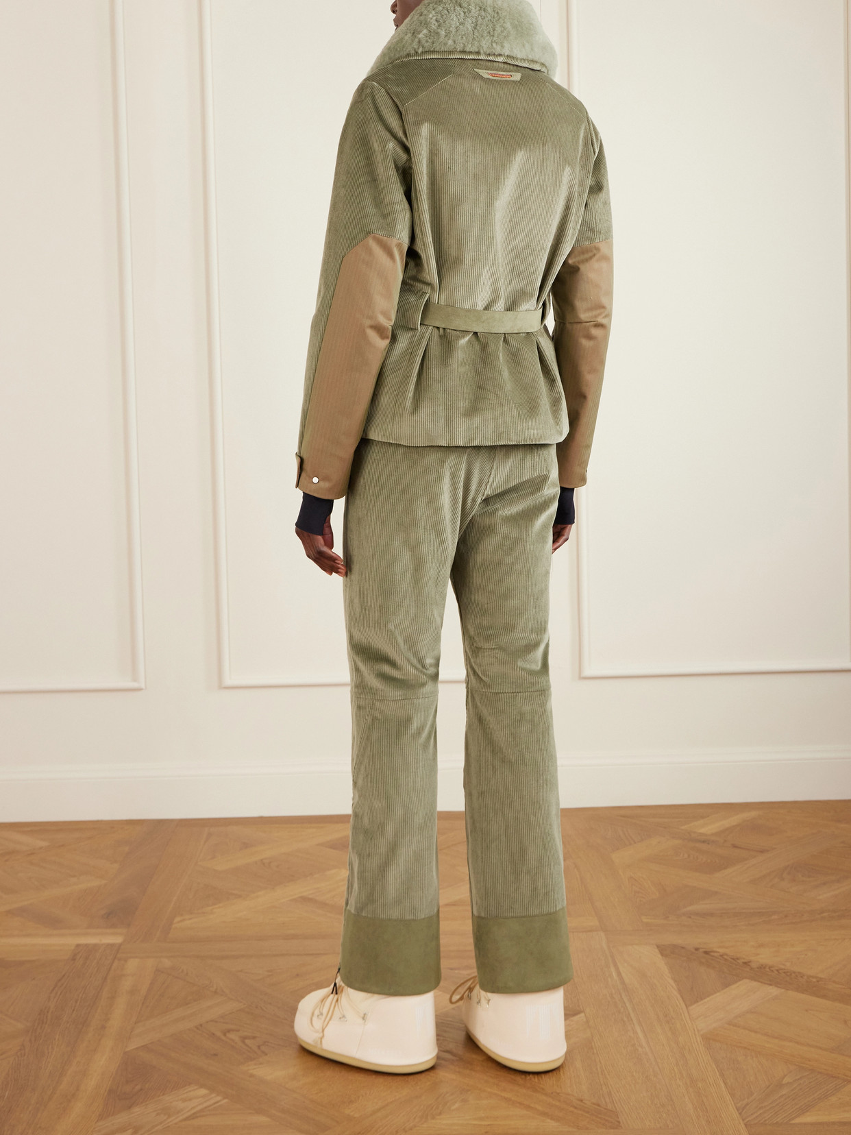 Altai Plush-Trimmed Cotton-Blend Corduroy Down Ski Jacket