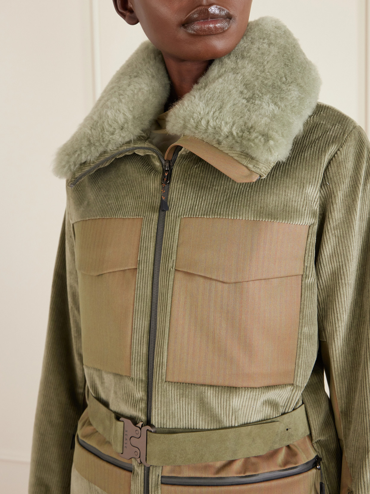 Altai Plush-Trimmed Cotton-Blend Corduroy Down Ski Jacket