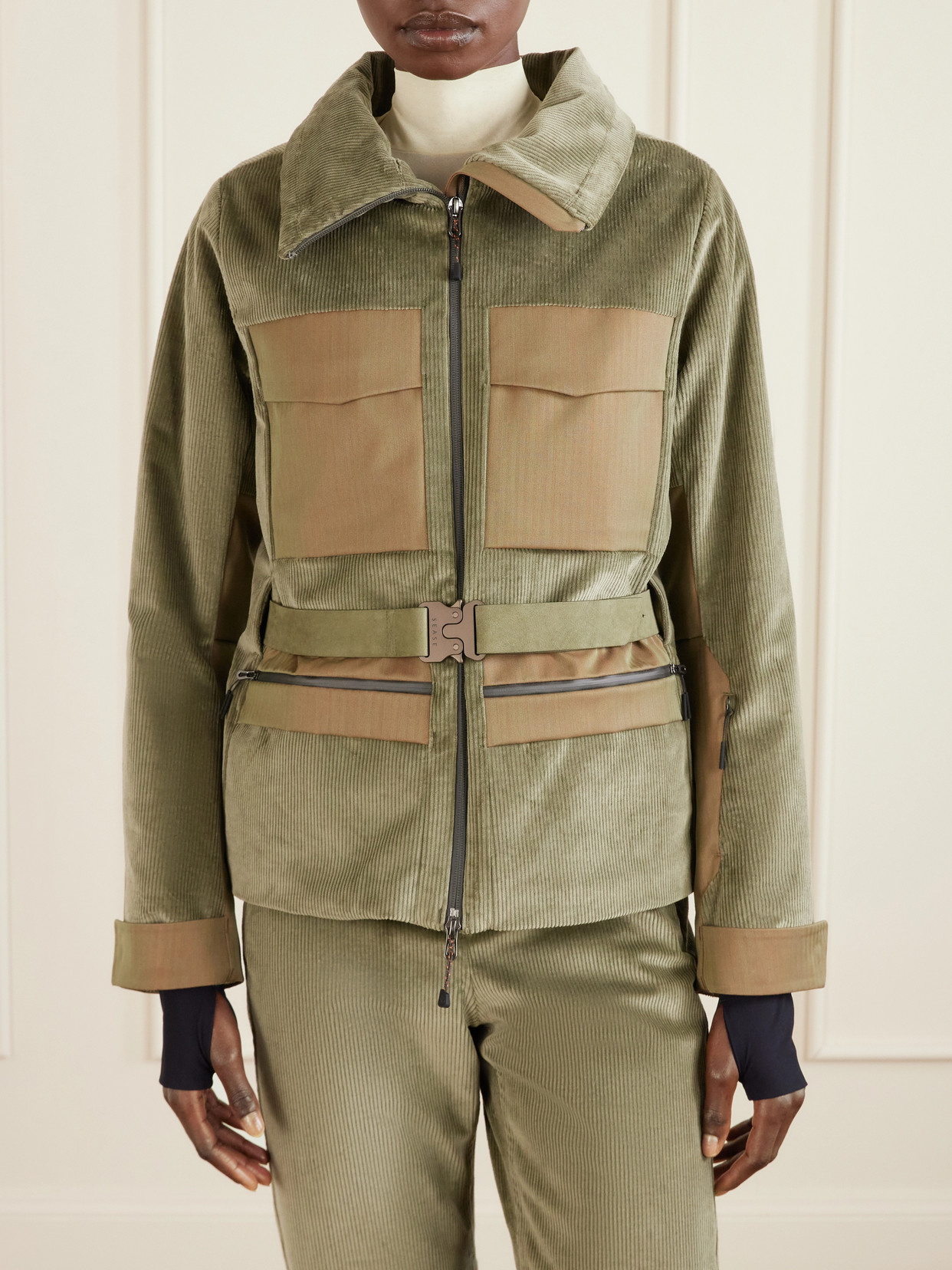 Altai Plush-Trimmed Cotton-Blend Corduroy Down Ski Jacket