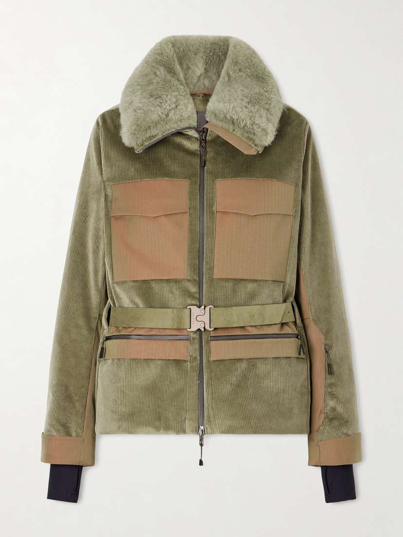 Sease Altai Plush-trimmed Cotton-blend Corduroy Down Ski Jacket