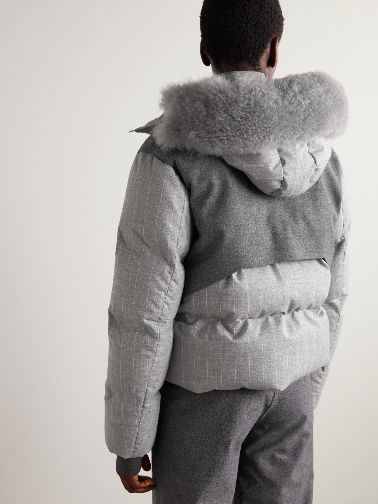 Arlo Vampire 3.0 Hooded Quilted Striped Cashmere-Blend Down Ski Jacket