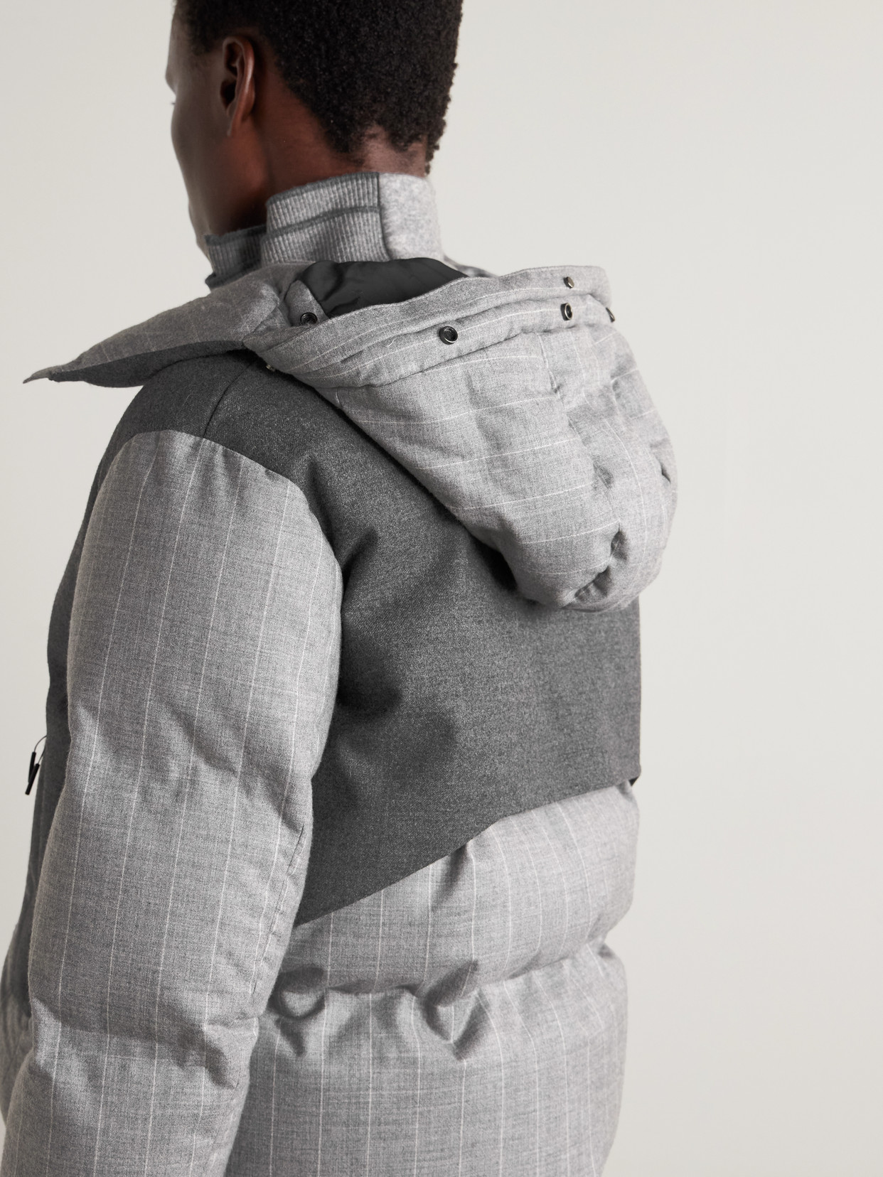 Arlo Vampire 3.0 Hooded Quilted Striped Cashmere-Blend Down Ski Jacket