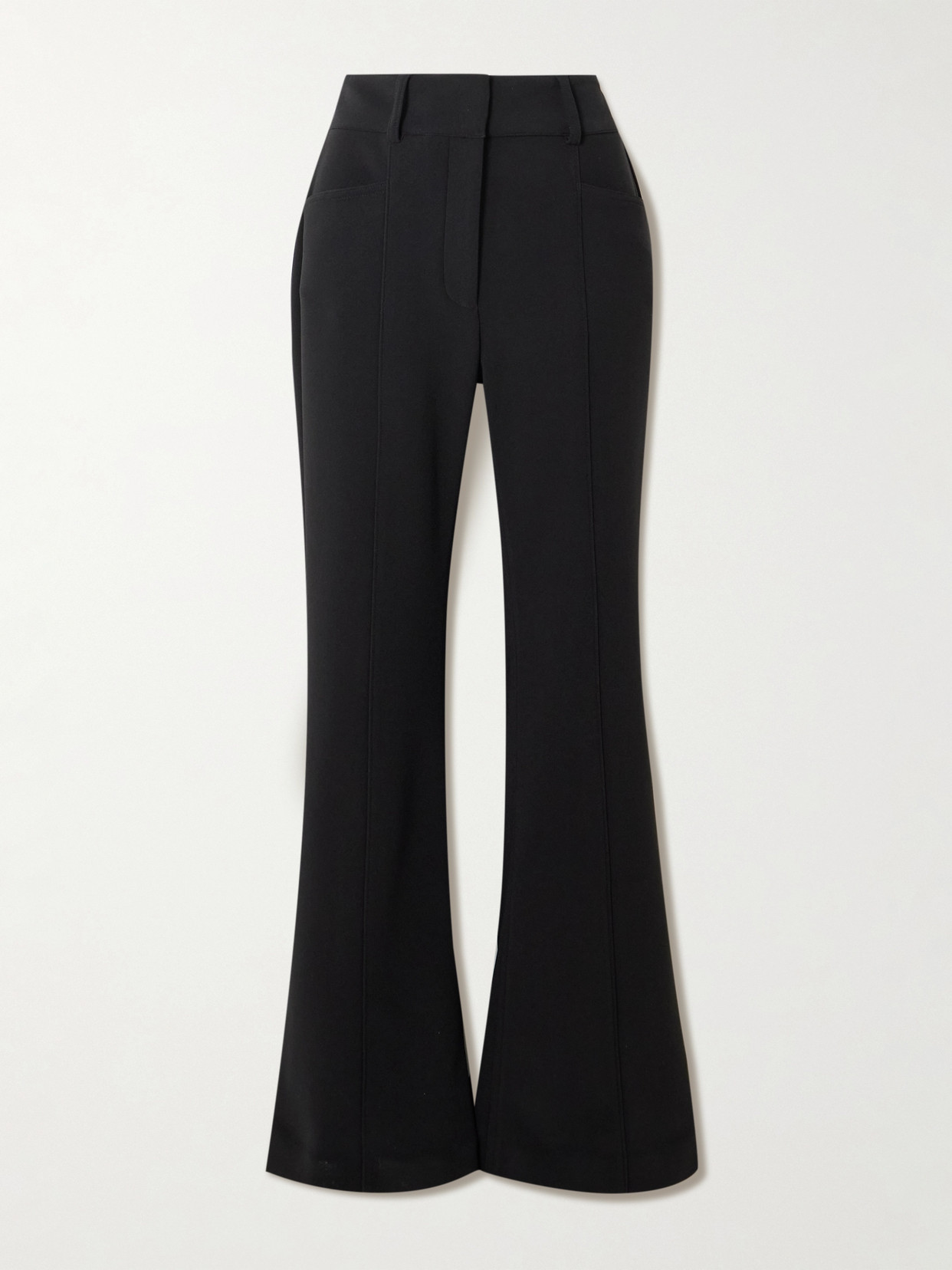 Proenza Schouler Kalea Stretch-crepe Flared Pants In Black