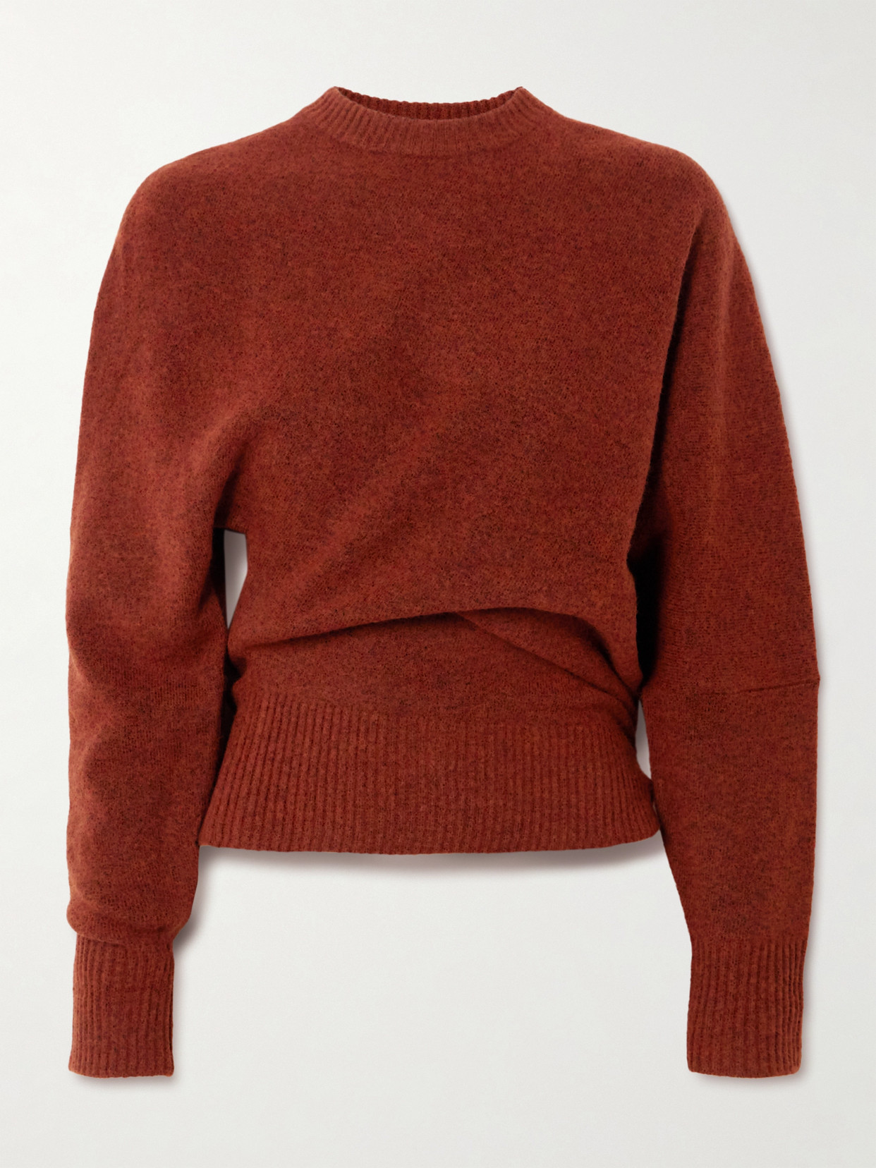 Proenza Schouler Abie Boiled Knitted Sweater In Burgundy
