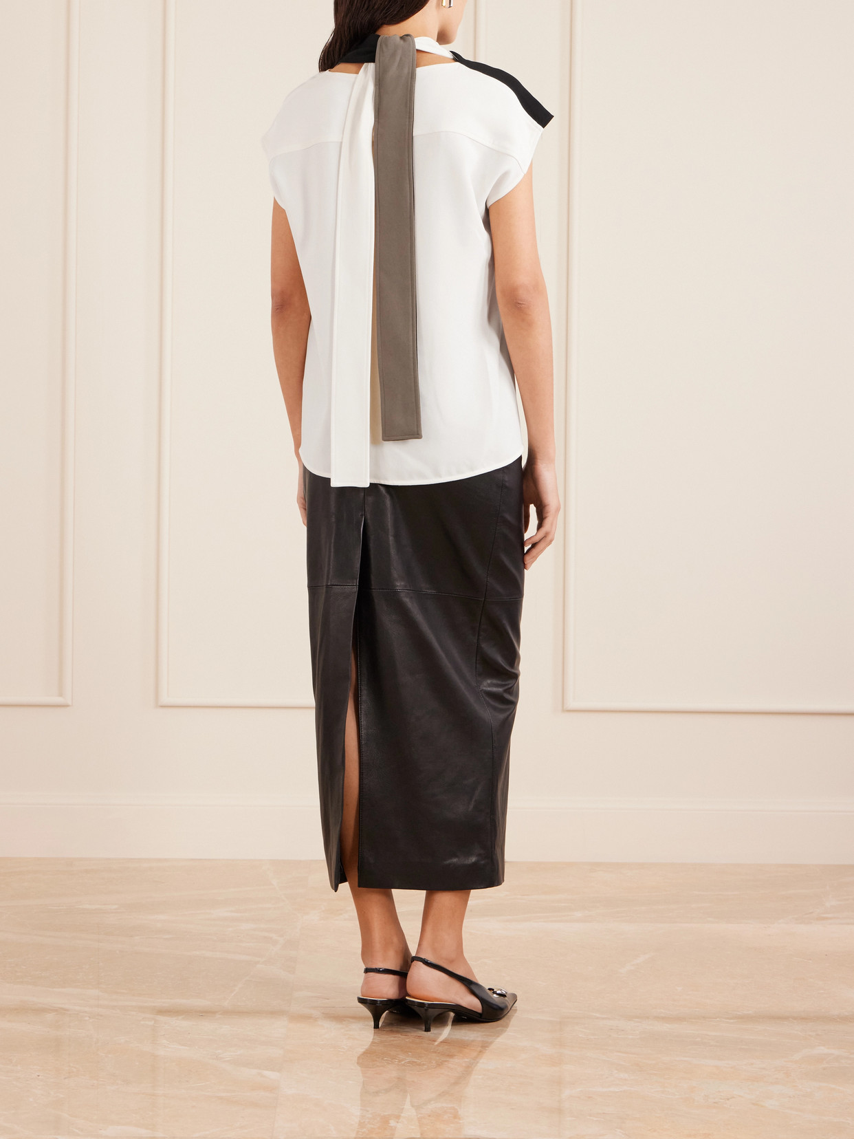 Elsa Asymmetric Crepe Top