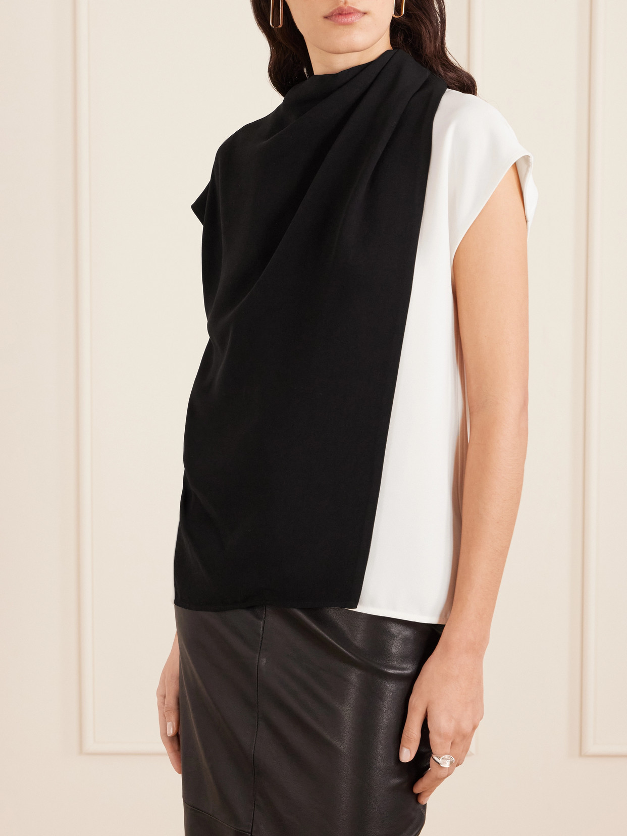 Elsa Asymmetric Crepe Top