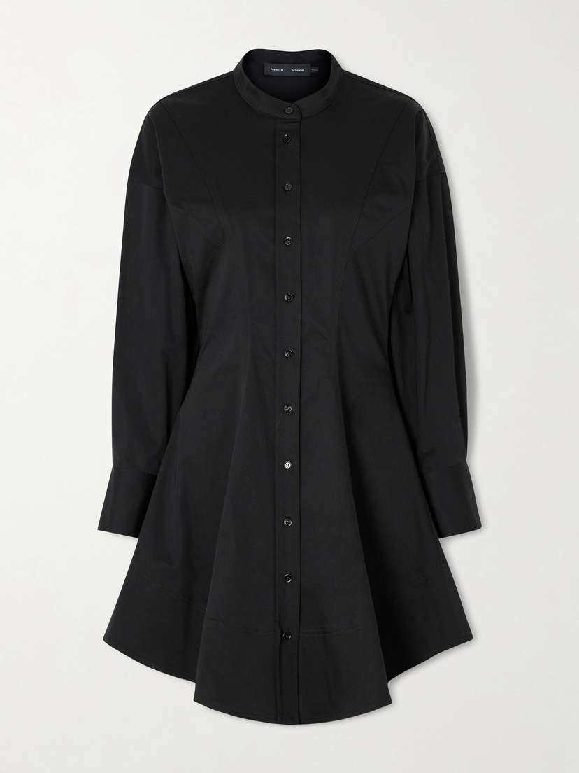 Proenza Schouler Janan Paneled Cotton-blend Satin Mini Dress