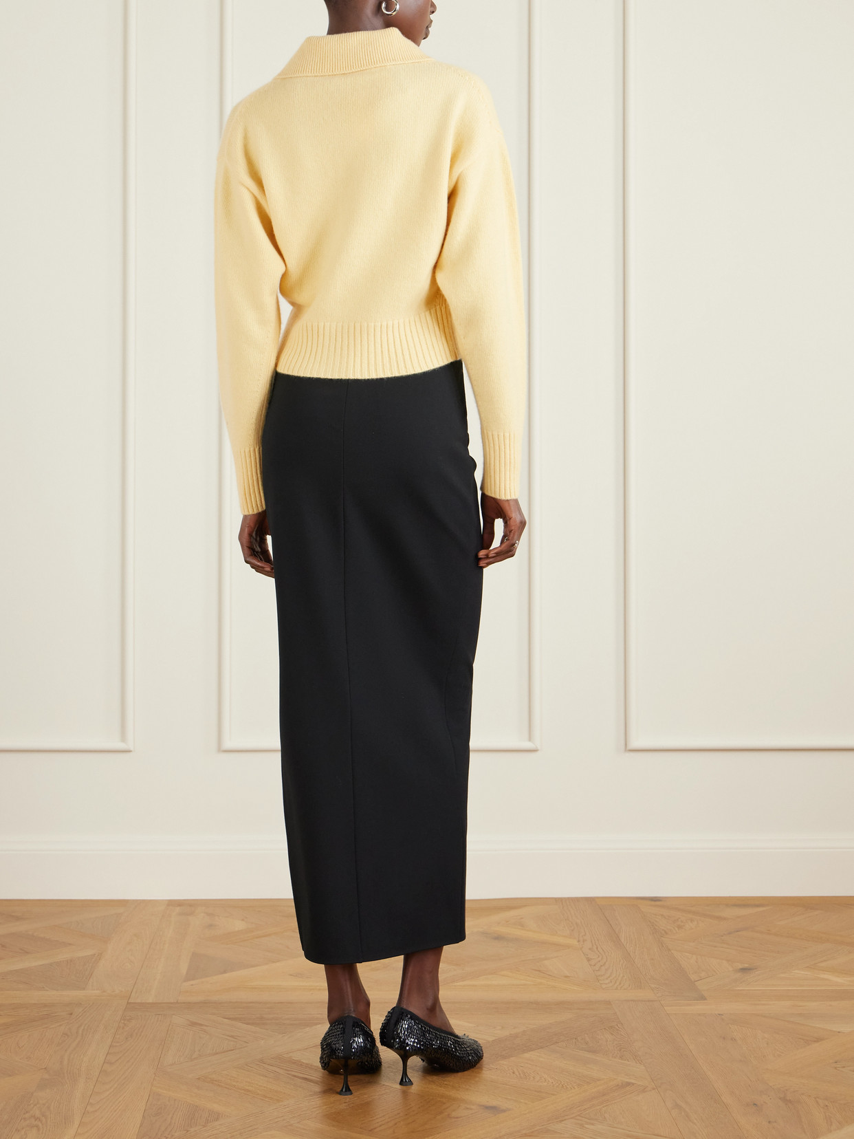 Proenza Schouler Rocio Cahsmere-blend Cardigan In Yellow