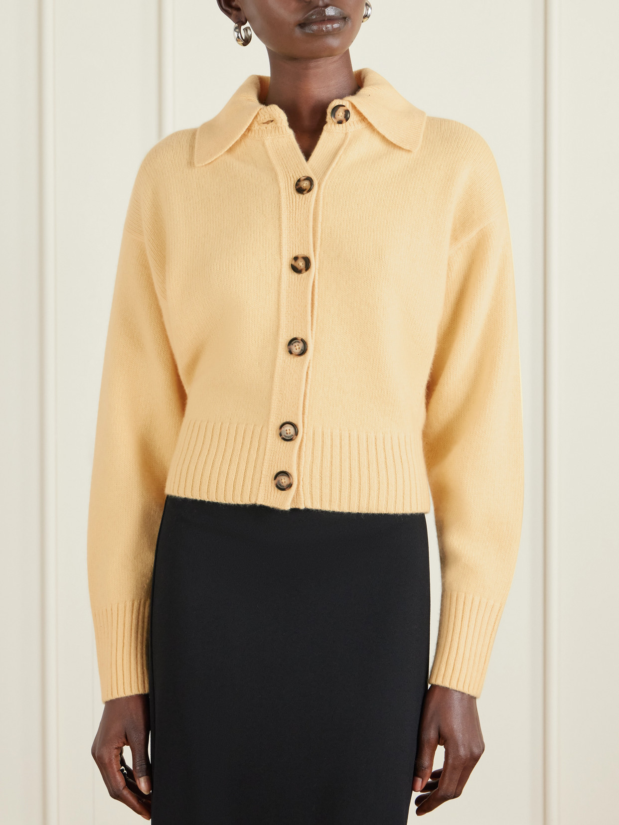 Proenza Schouler Rocio Cahsmere-blend Cardigan In Yellow