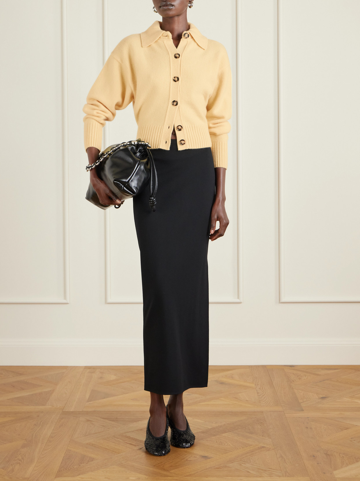 Proenza Schouler Rocio Cahsmere-blend Cardigan In Yellow