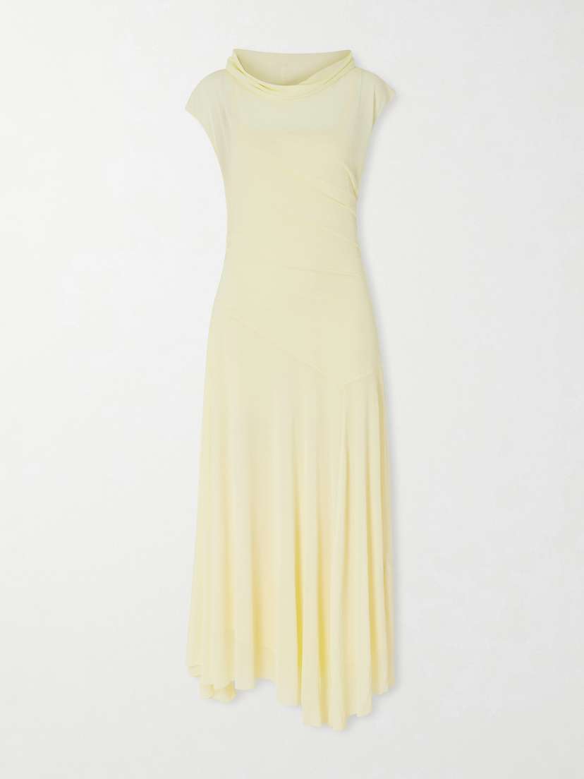 Proenza Schouler Tamara Asymmetric Draped Crepe-jersey Maxi Dress