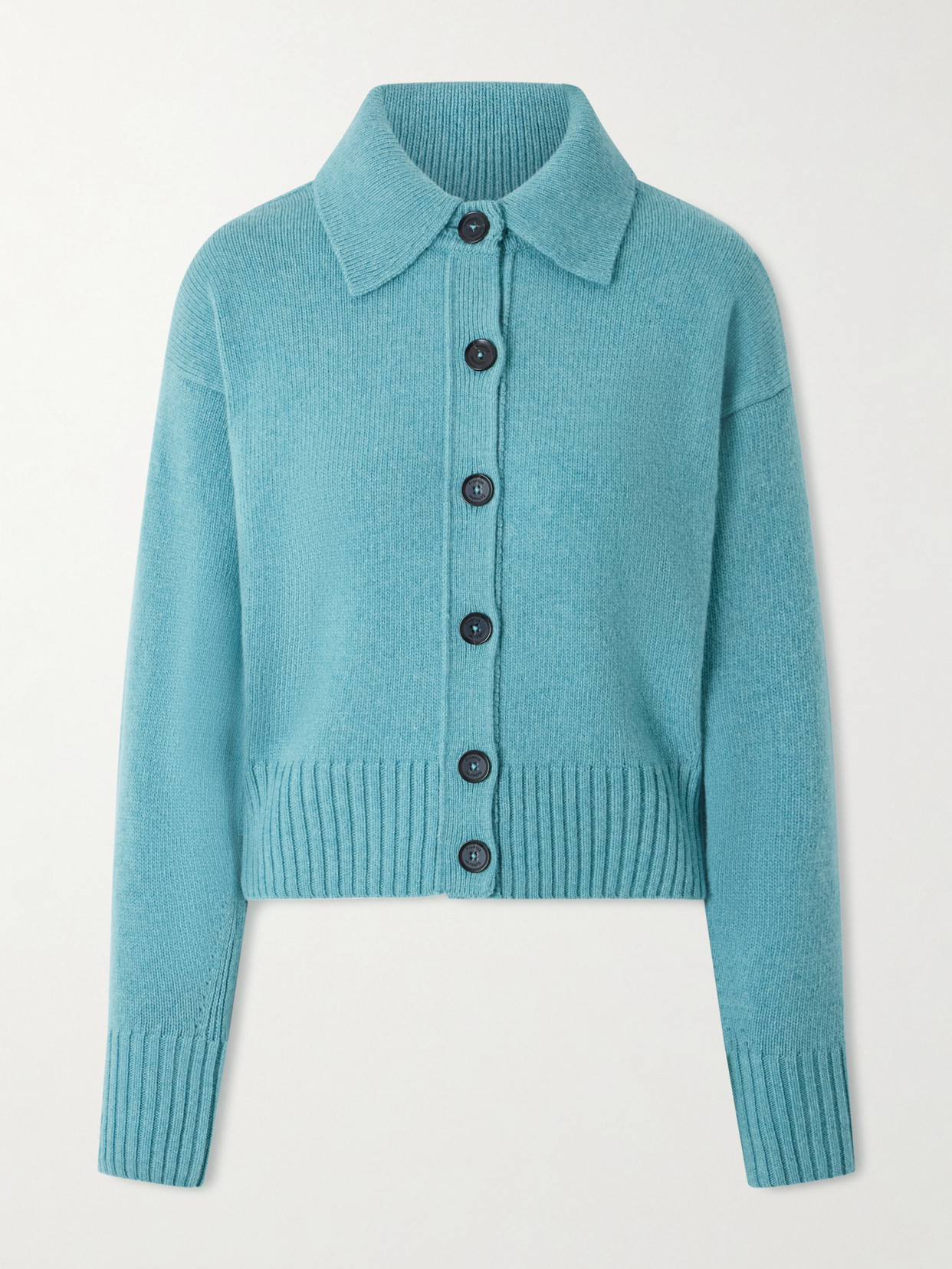 Proenza Schouler Rocio Cashmere-blend Cardigan In Blue