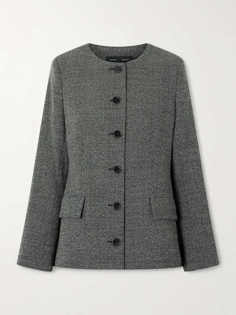 Proenza Schouler Annemarie Mélange Wool-blend Tweed Jacket