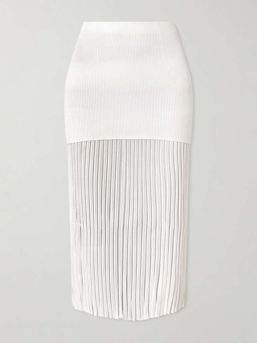 Proenza Schouler Luiza Ribbed-knit Midi Skirt
