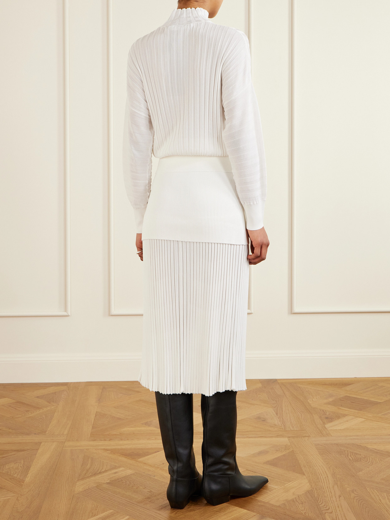 Luiza Ribbed-Knit Turtleneck Sweater