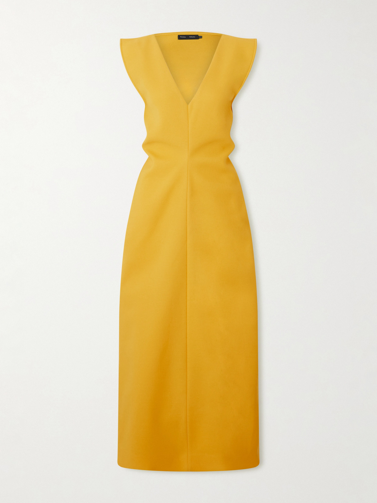 Proenza Schouler Mariam Scuba Midi Dress In Yellow