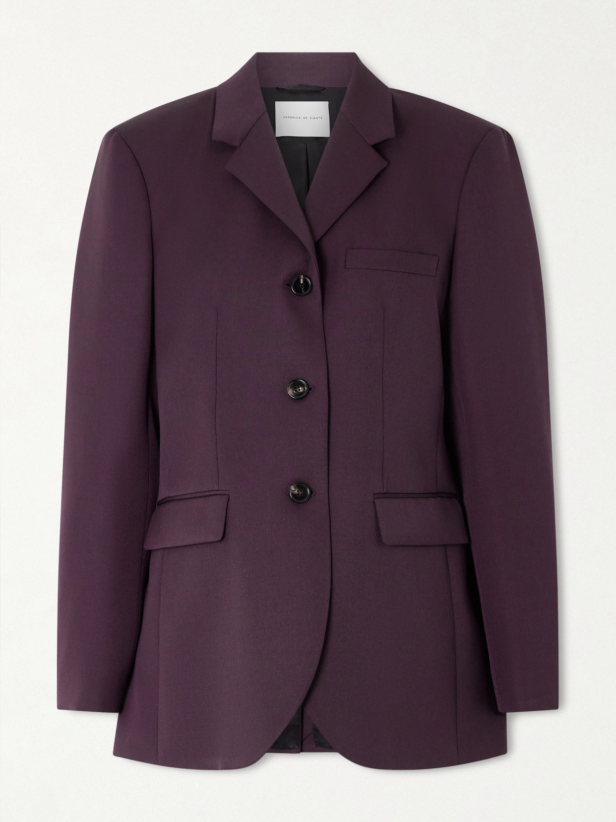 Veronica De Piante Fini Wool Blazer In Purple
