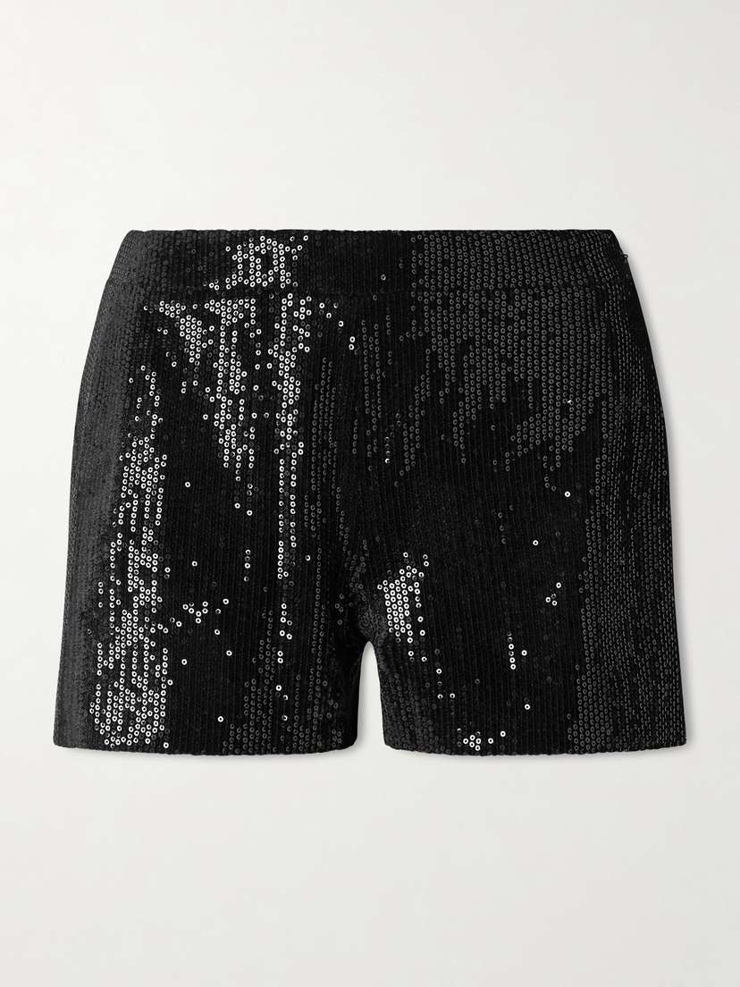 Veronica de Piante Helena Sequined Velvet Shorts