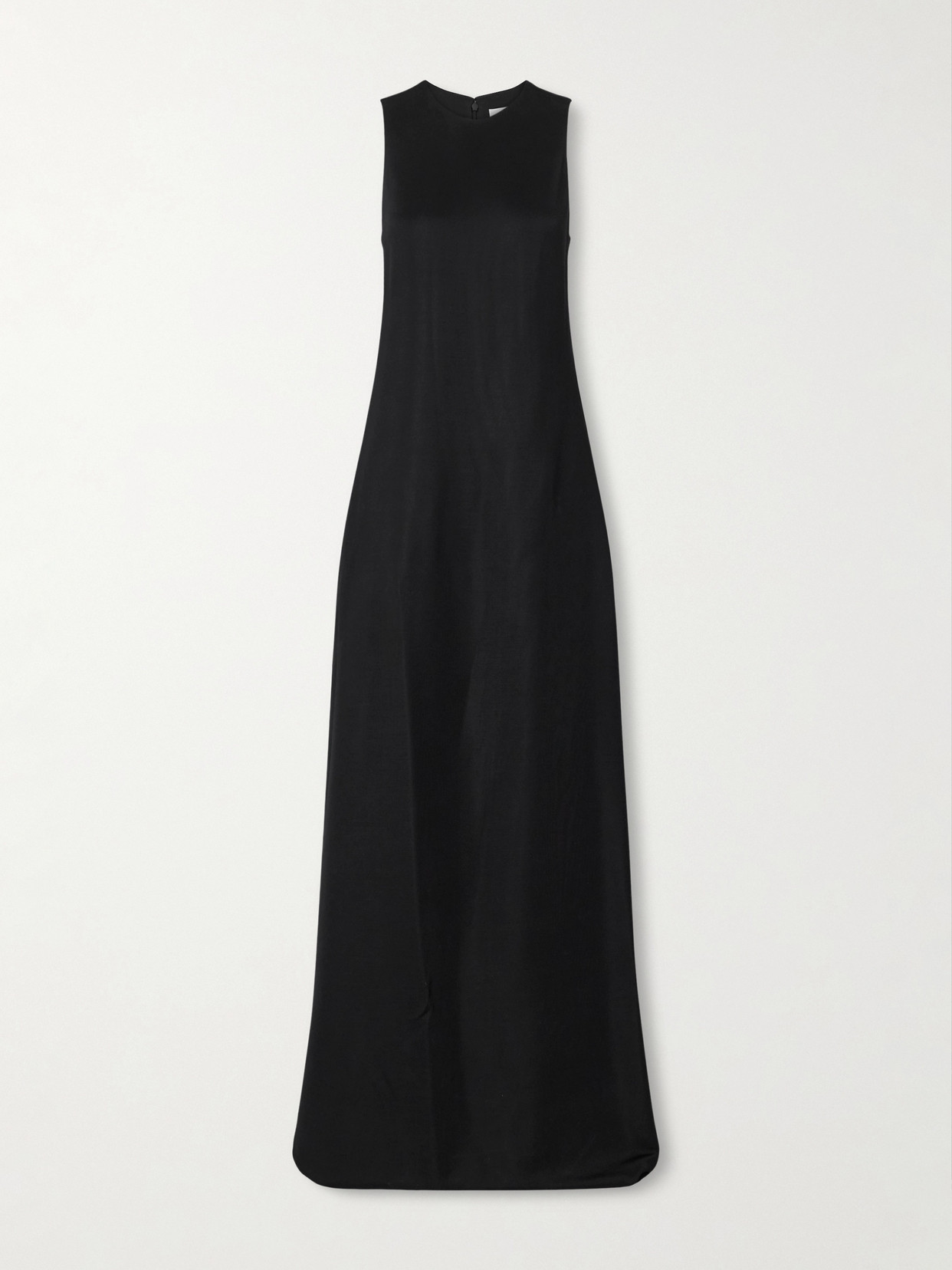 Veronica De Piante Carmen Satin-jersey Maxi Dress In Black