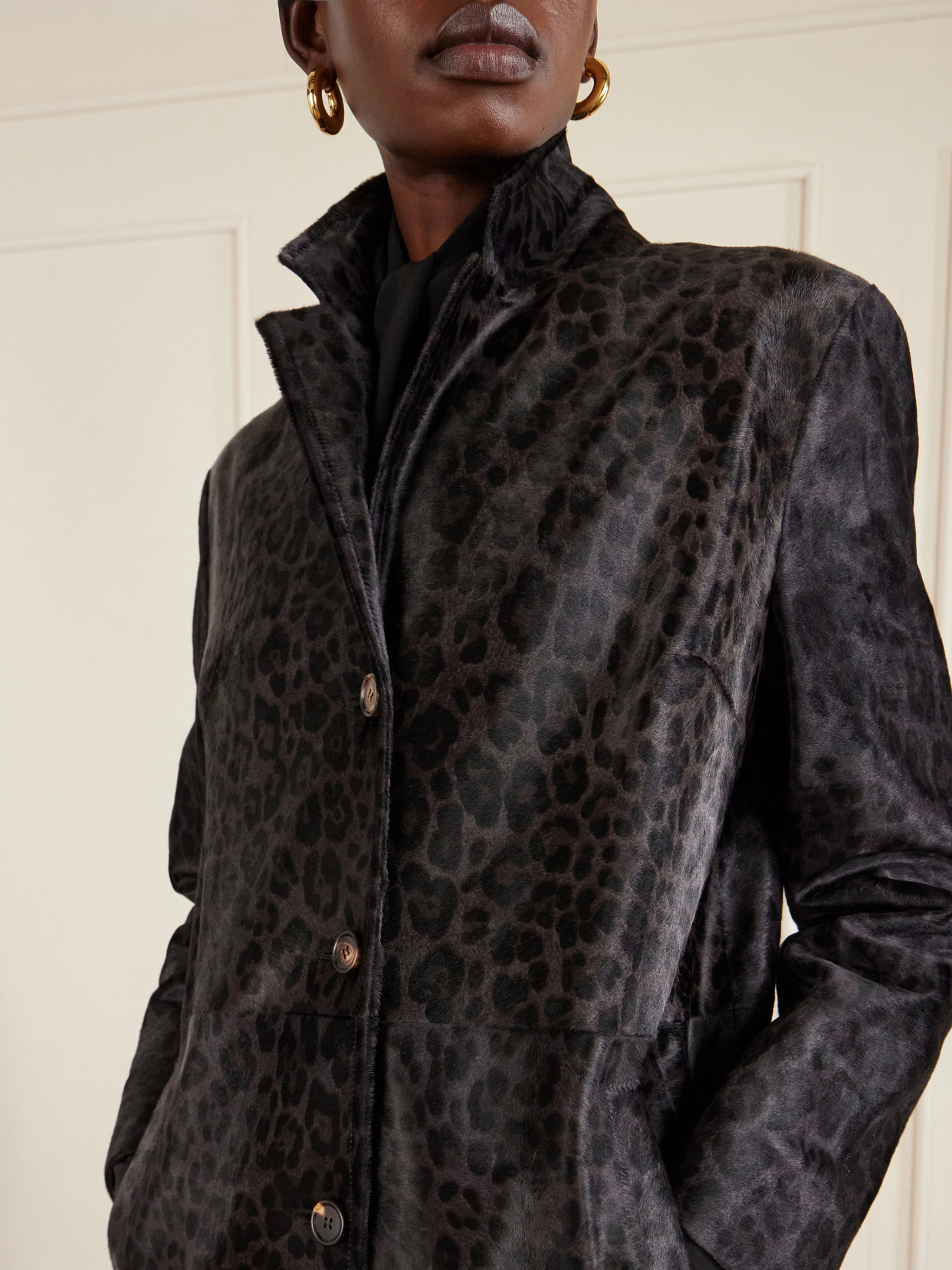 Gabriele Leopard-Print Coat