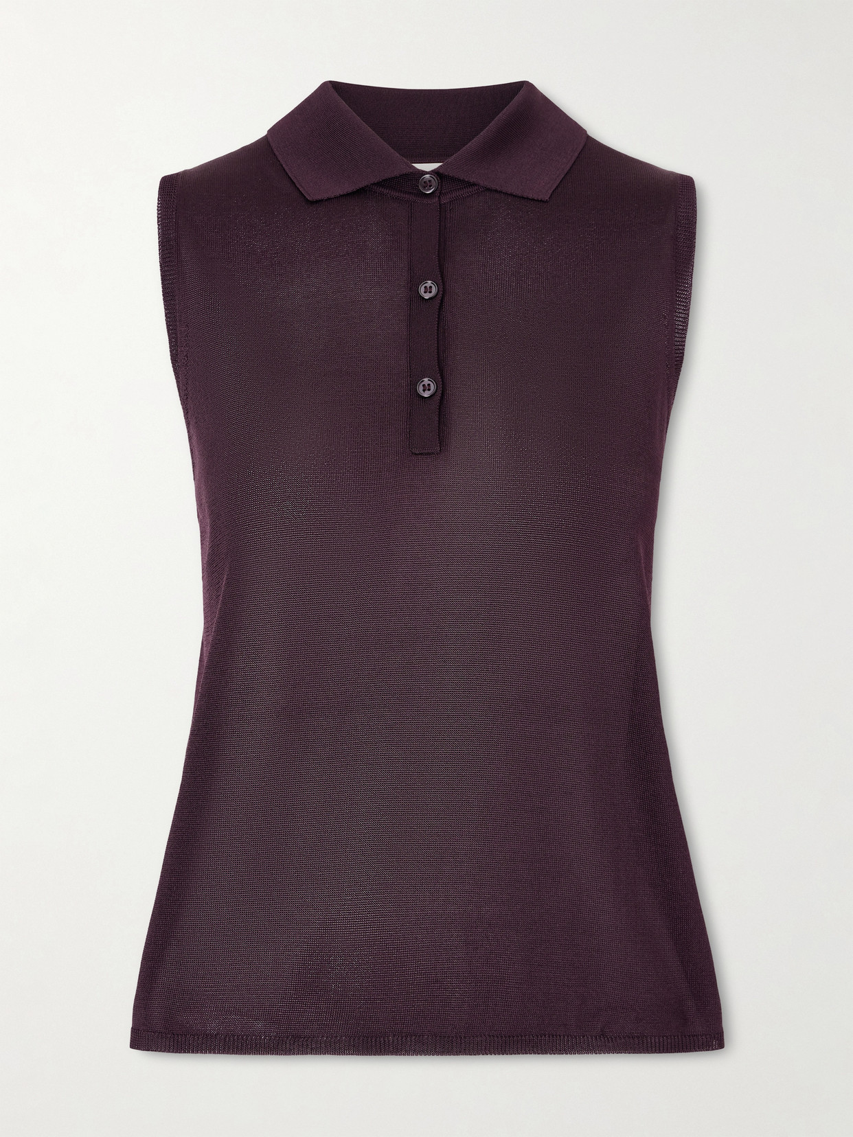 Veronica De Piante Selma Silk Polo Shirt In Purple