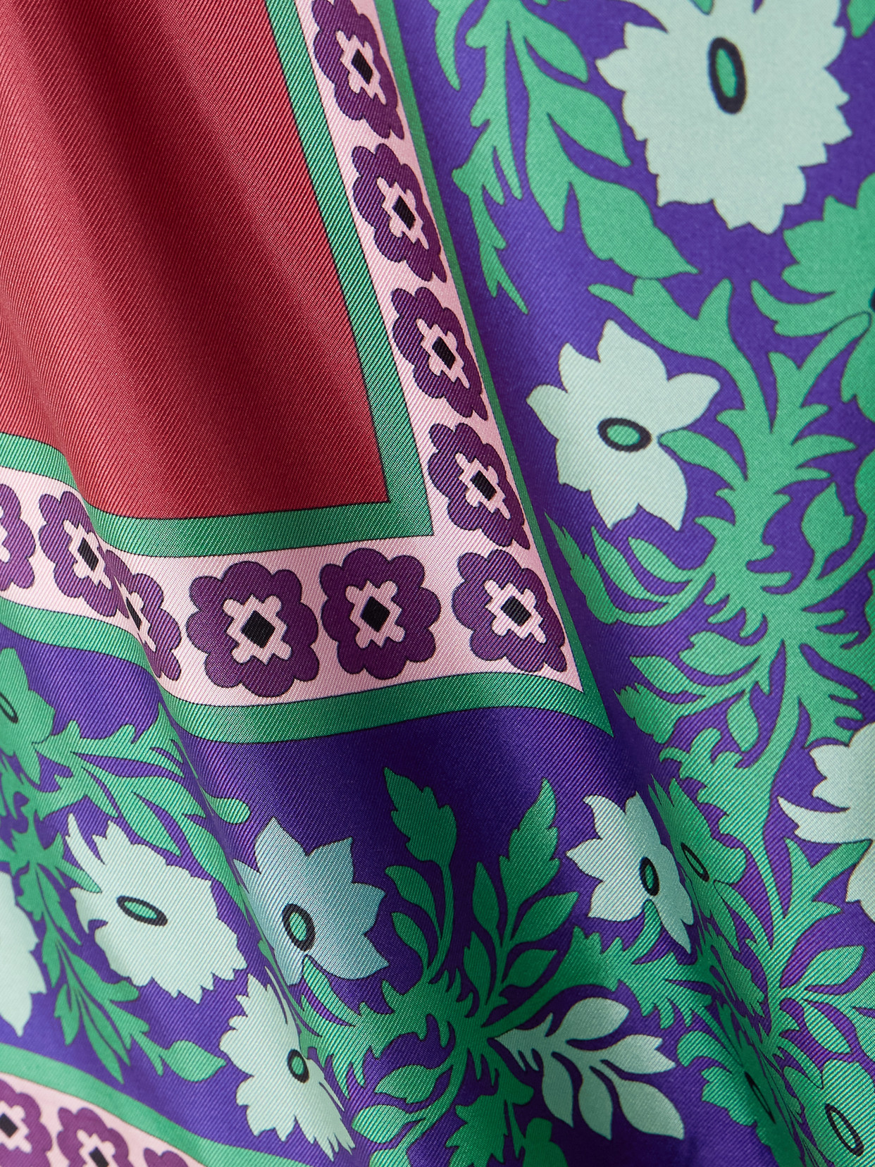 La Doublej Foulard Printed Silk Mini Skirt In Multi