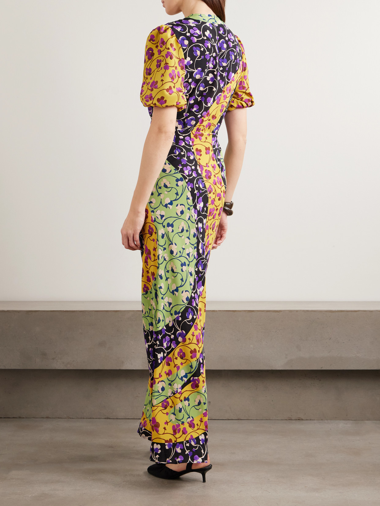 La Doublej Marlene Printed Silk-crepe Maxi Dress In Multi