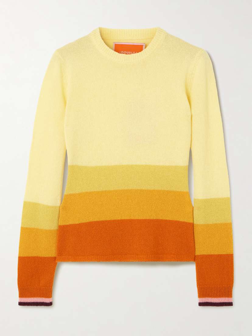 La DoubleJ Tones Striped Cashmere Sweater