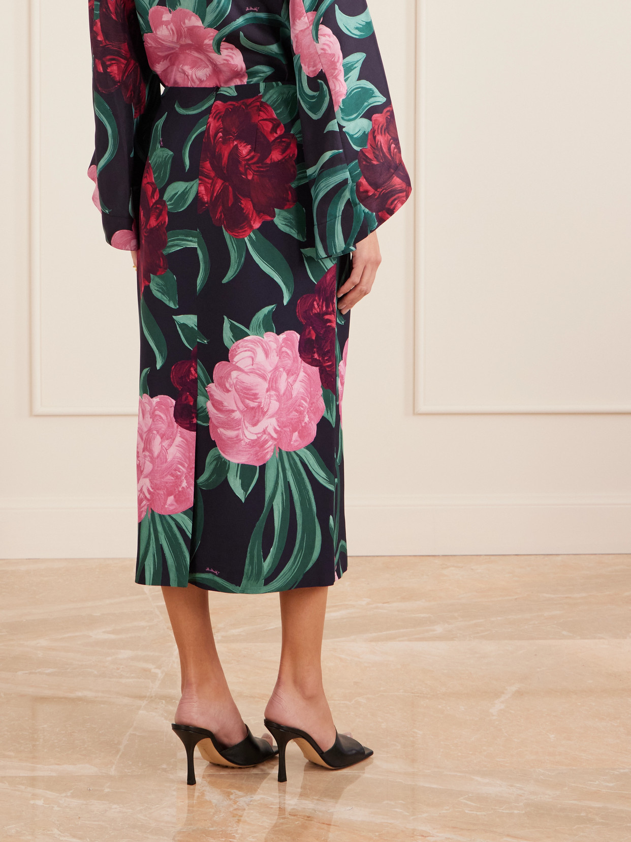 Printed Satin Maxi