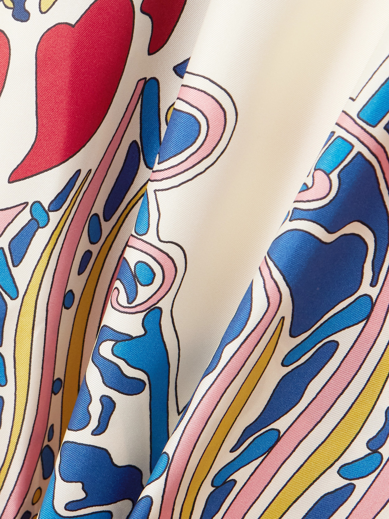 La Doublej The Kaftan Multicolor Silk Kaftan With V Neck And All-over Floral Print Woman In White