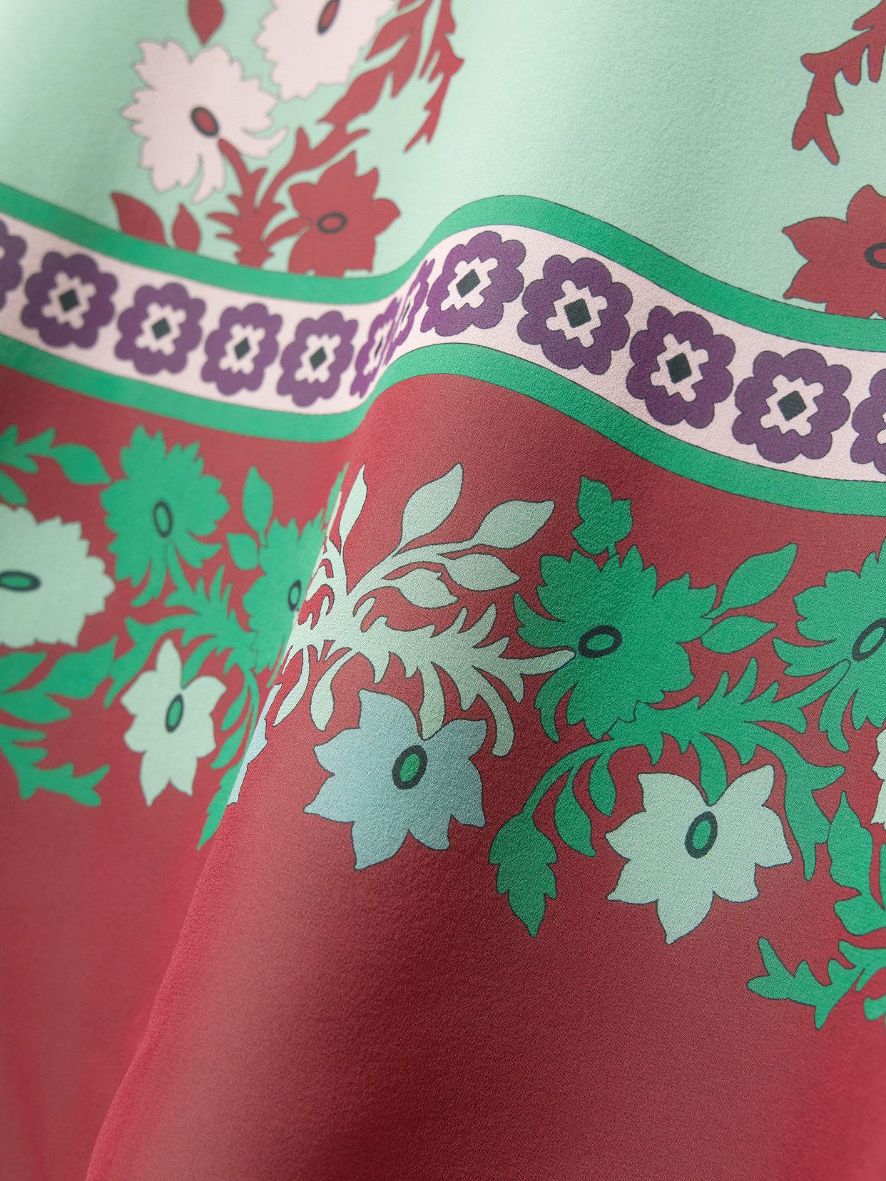 La Doublej Silk Chiffon Printed Maxi Dress In Multi