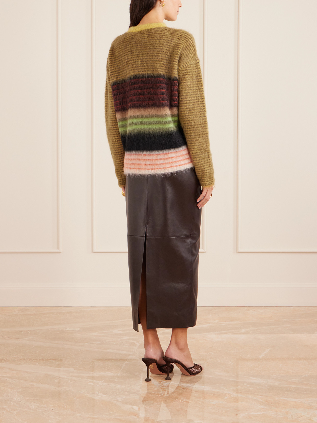 La Doublej Brera Striped Mohair-blend Sweater In Multi