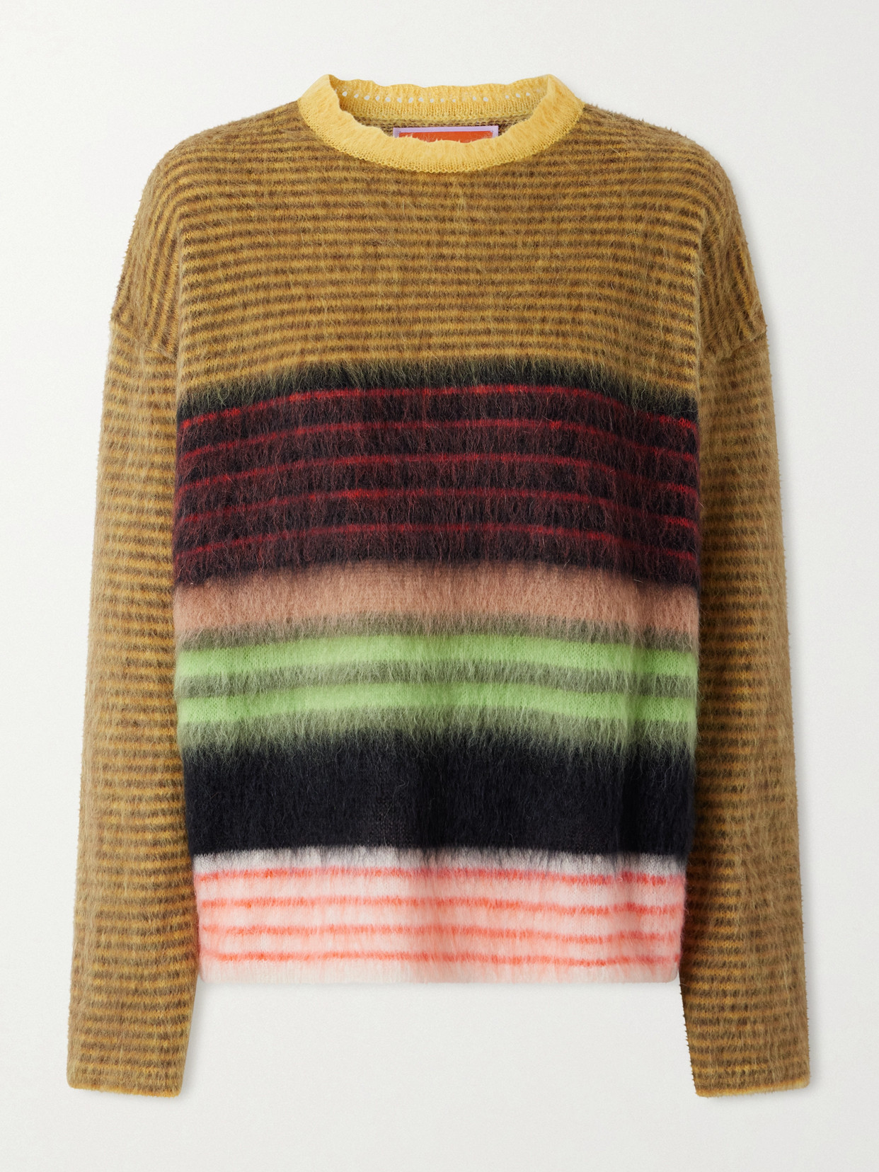 La Doublej Brera Striped Mohair-blend Sweater In Multi