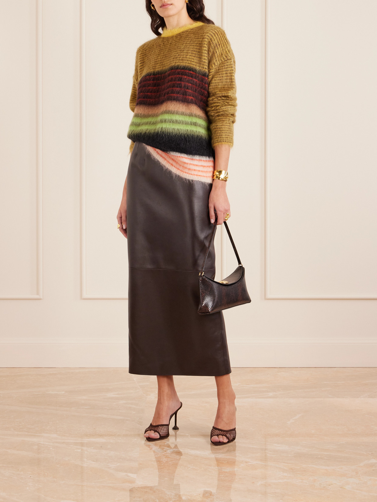 La Doublej Brera Striped Mohair-blend Sweater In Multi