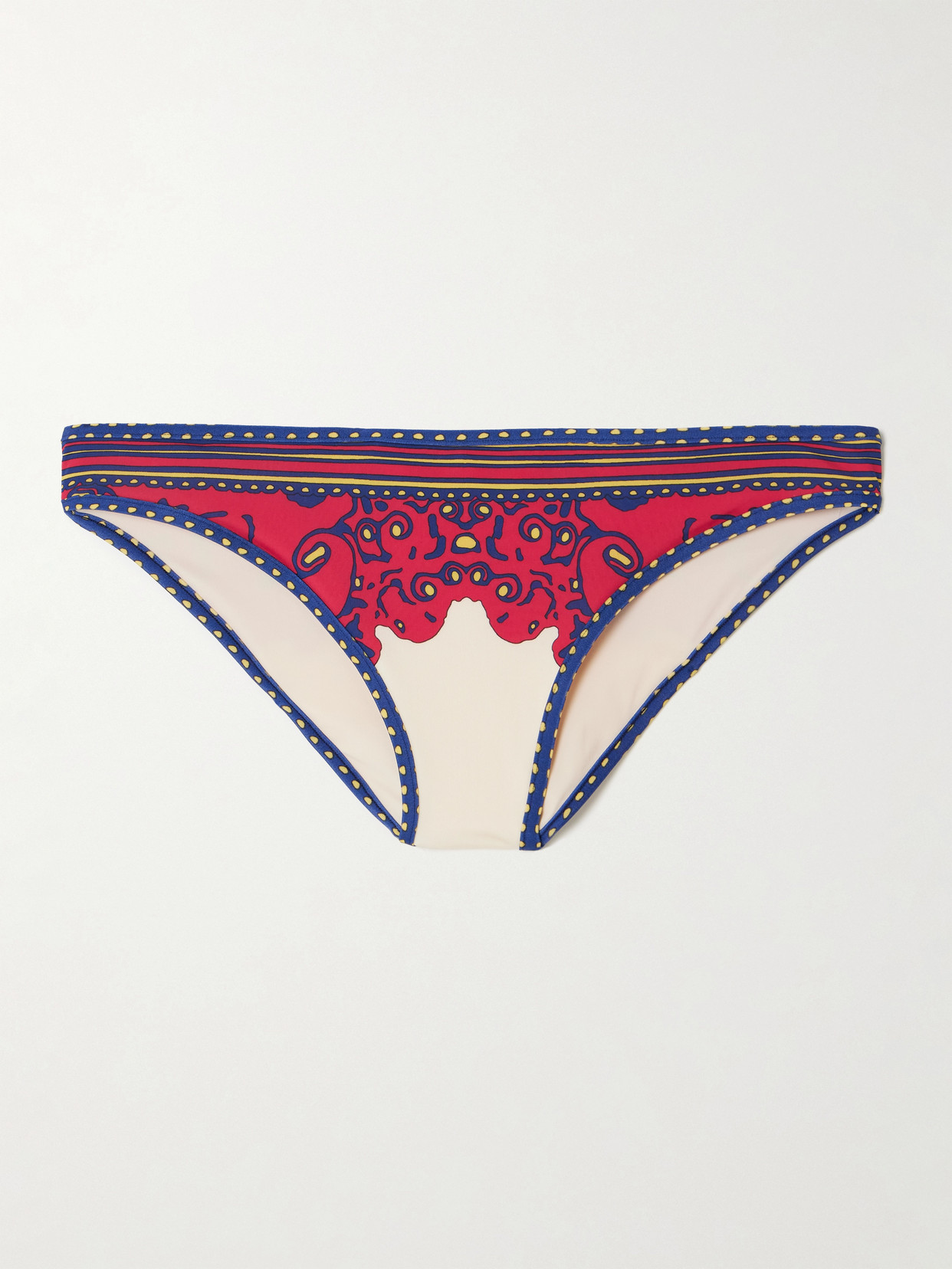 La Doublej Printed Bikini Briefs In Blue
