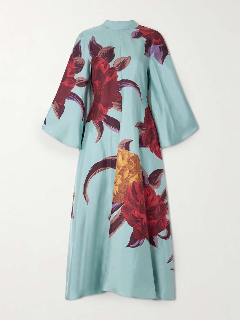 La DoubleJ Magnifico Printed Silk Maxi Dress