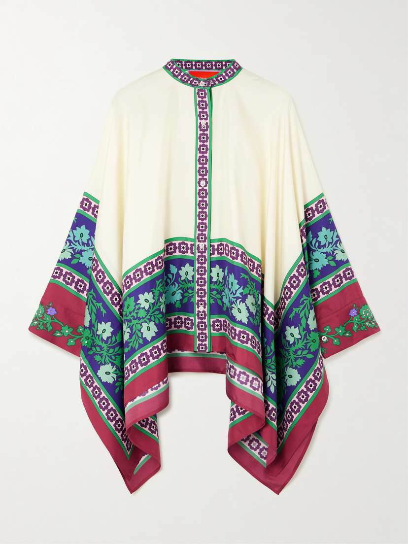 La DoubleJ Foulard Printed Silk Blouse