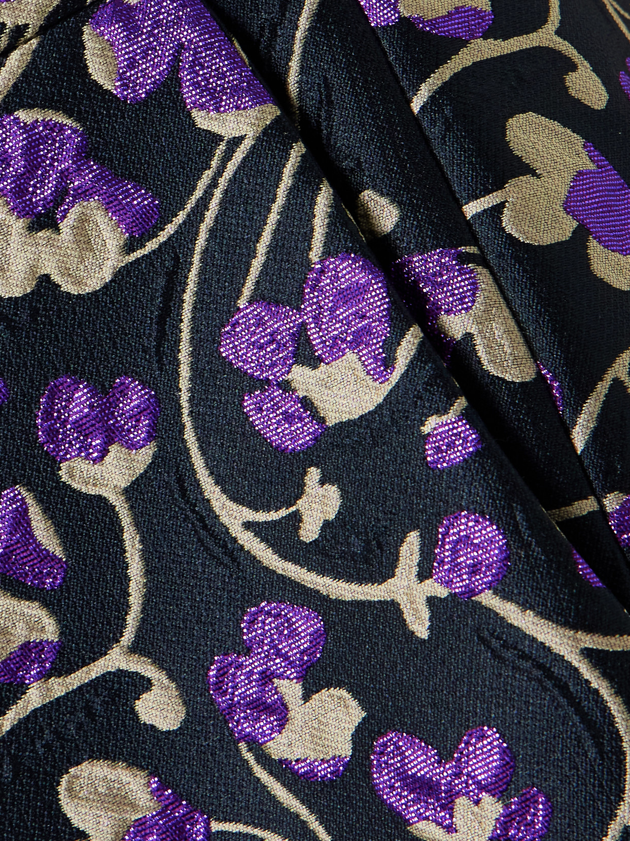 La Doublej 24/7 Floral-brocade Straight-leg Pants In Multi